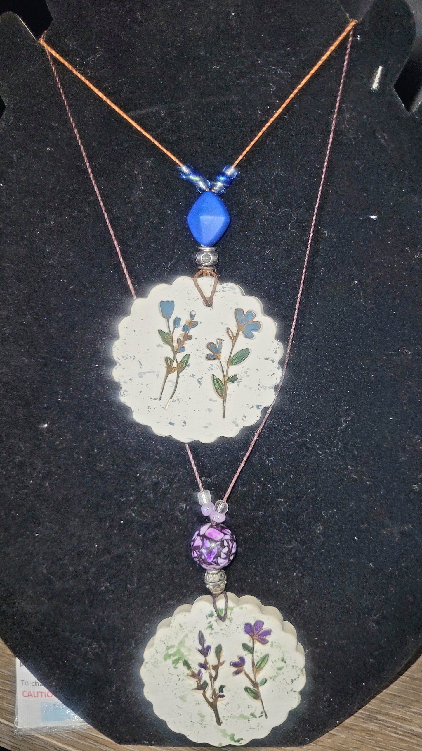 Pottery Diffuser Pendant Necklaces