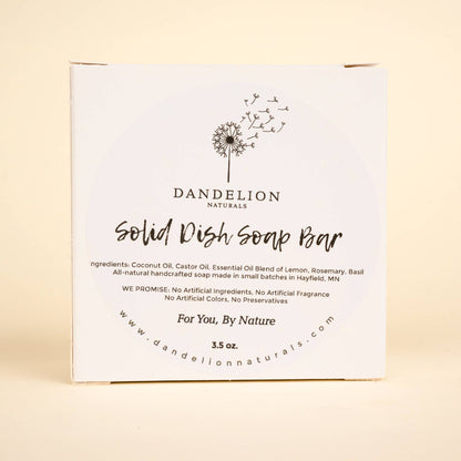 Solid Dish Soap Bar | Dish Soap |  Lemon + Basil + Rosemary