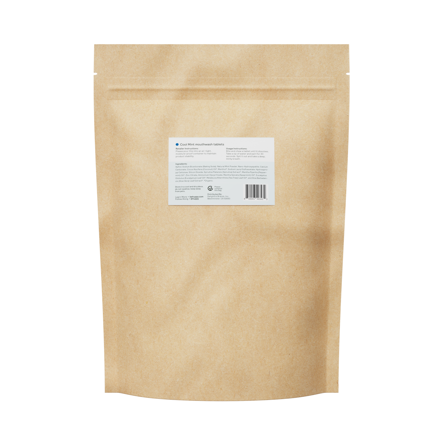 Fluoride-Free Mouthwash Tablets  | Cool Mint