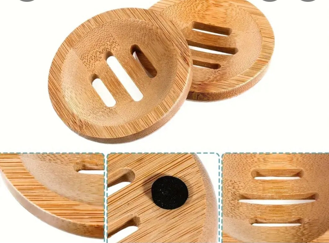 Small Bamboo Slotted Dish
