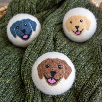 Happy Dogs Eco Wool Dryer Balls - Mix of 3 colors