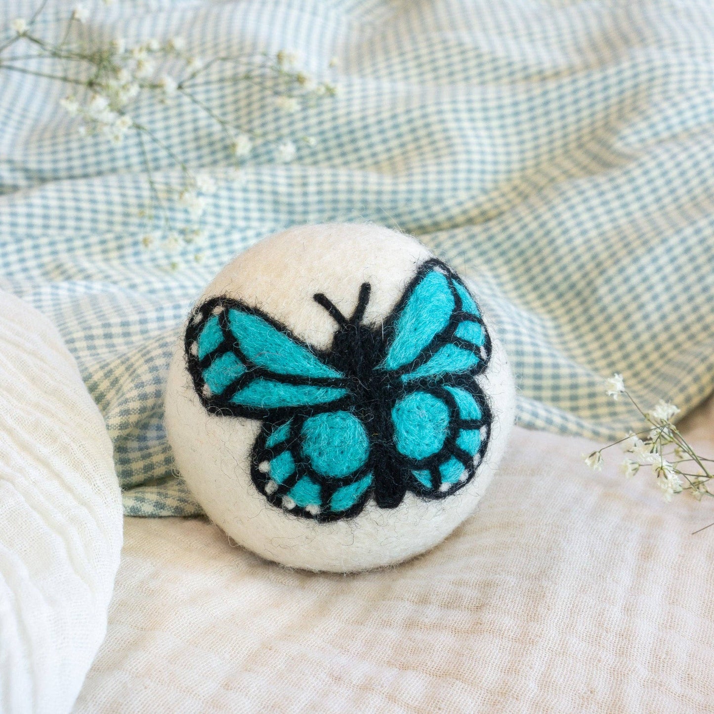 Rainbow Monarch Butterfly Eco Wool Dryer Ball - Set of 6