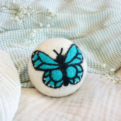 Rainbow Monarch Butterfly Eco Wool Dryer Ball - Set of 6