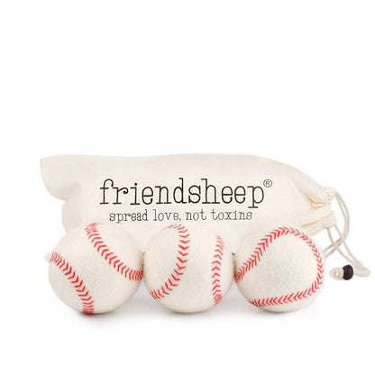 Baseball Eco Wool Dryer Balls - HOME RUN