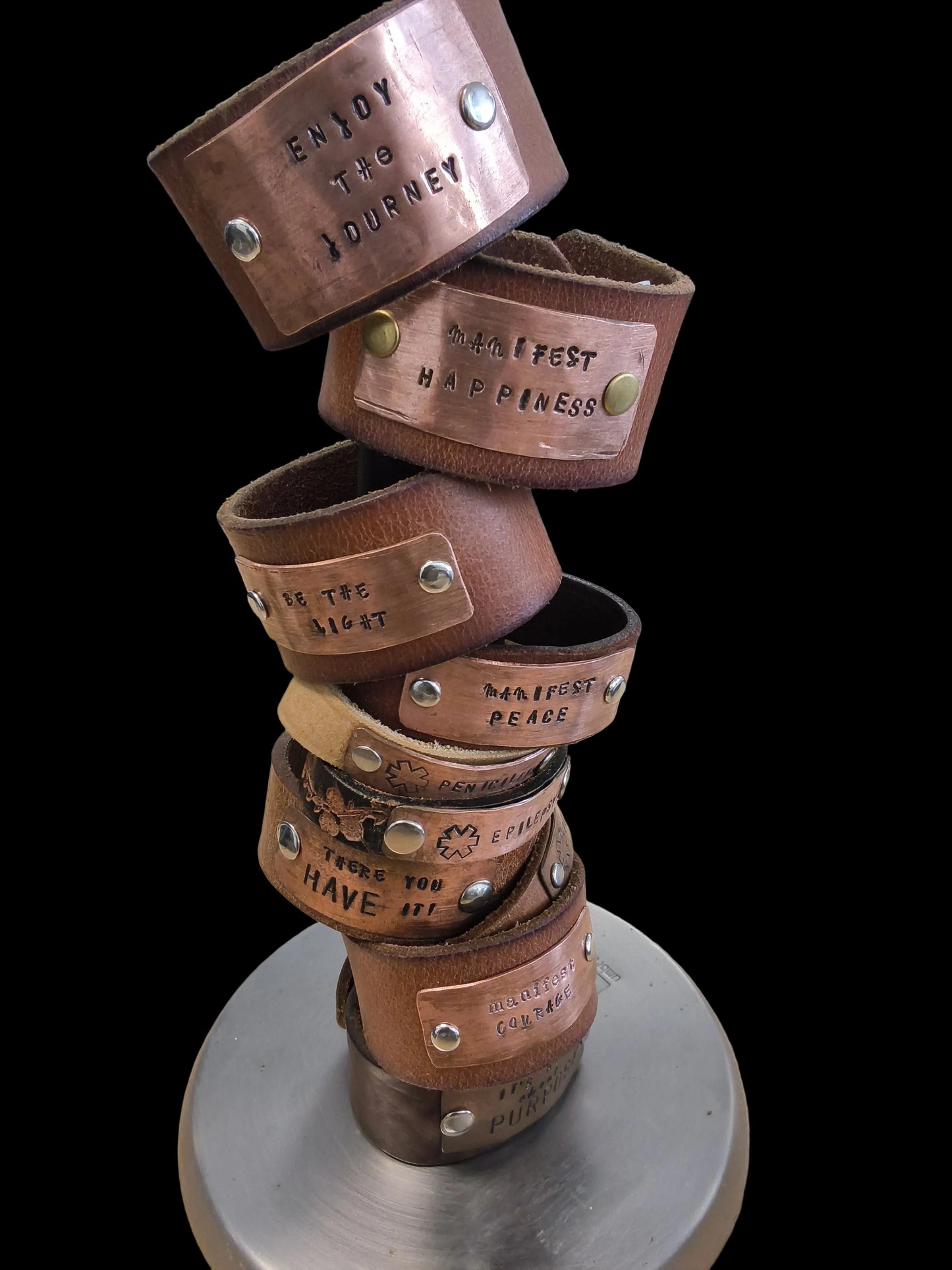 Leather & Copper Bracelets