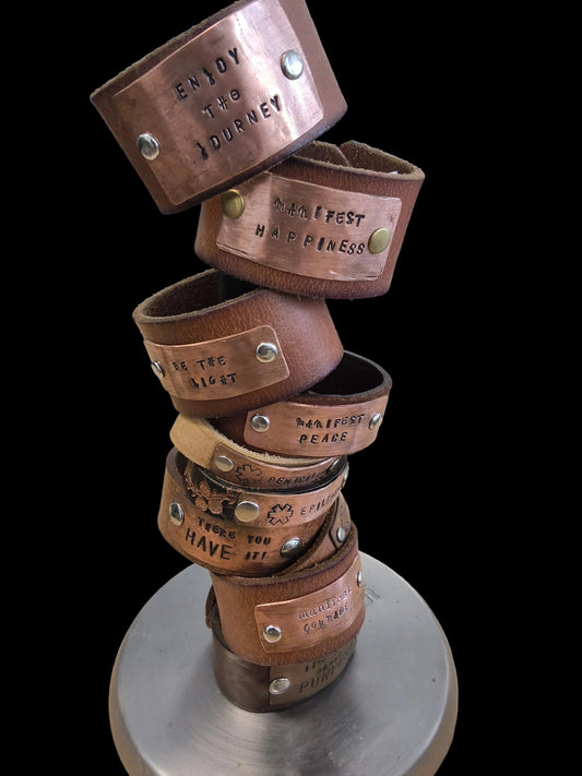 Leather & Copper Bracelets